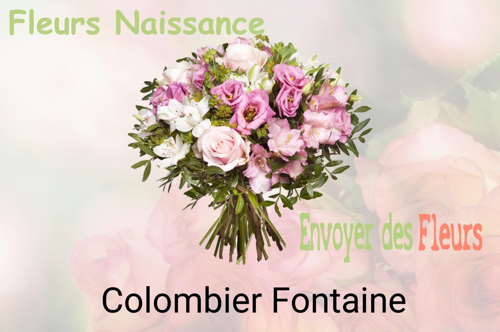 Bouquet de fleurs de naissance livré à Colombier-Fontaine