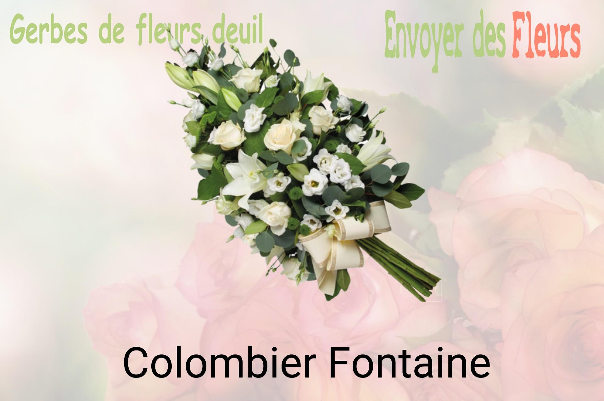 Gerbe de fleurs de deuil livrée à Colombier-Fontaine
